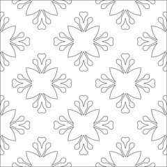 floral pattern background.Repeating geometric pattern from striped elements.  Black pattern. 