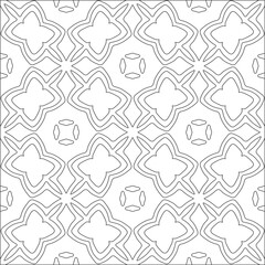 floral pattern background.Repeating geometric pattern from striped elements.  Black pattern. 