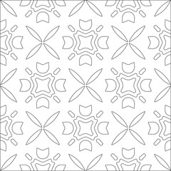 floral pattern background.Repeating geometric pattern from striped elements.  Black pattern. 