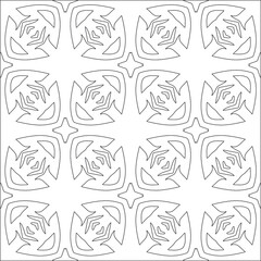 floral pattern background.Repeating geometric pattern from striped elements.  Black pattern. 