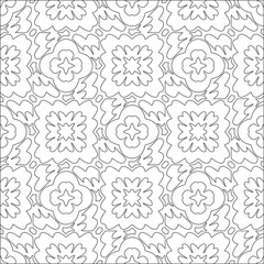 floral pattern background.Repeating geometric pattern from striped elements.  Black pattern. 