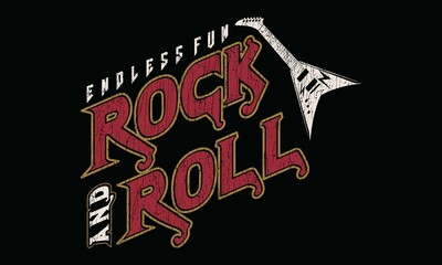 rock and roll, feel freedom vector vintage print design for t-shirt and others print vector design tee shirt-8