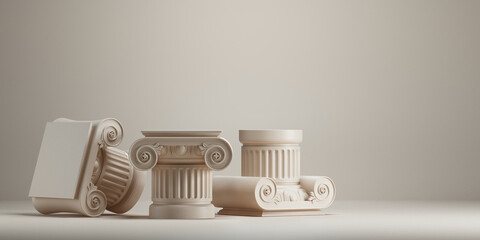 classic luxury podium cosmetic background for branding and product presentation.3d rendering illustration.