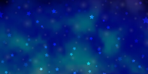 Light Pink, Blue vector background with small and big stars. Shining colorful illustration with small and big stars. Pattern for new year ad, booklets.