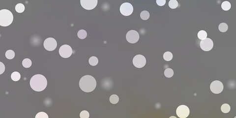 Light Multicolor vector background with circles, stars.