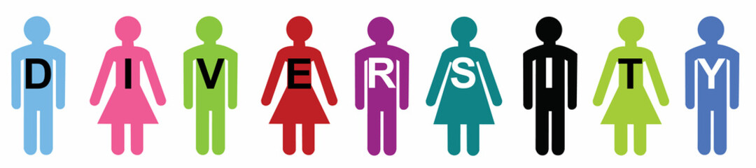 Diversity colorful people hands together concept