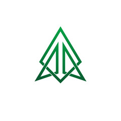 Monoline Arrow up logo