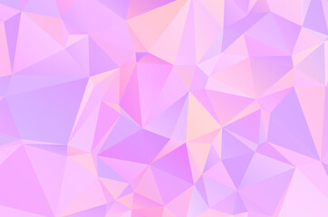 Abstract triangulation geometric pink and gold background