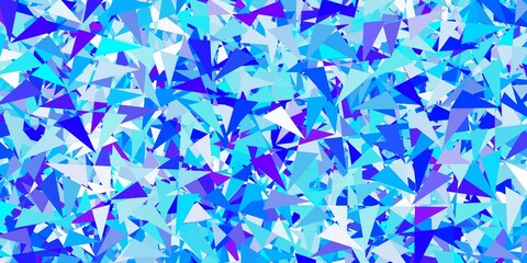 Light pink, blue vector backdrop with triangles, lines.