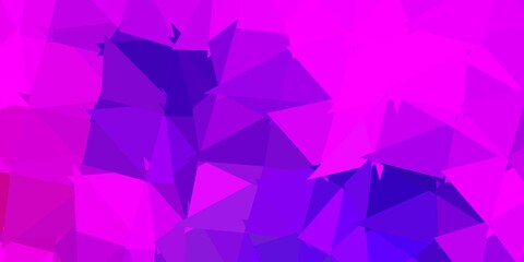 Dark pink vector triangle mosaic pattern.