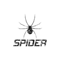 Spider glyph icon isolated on white background