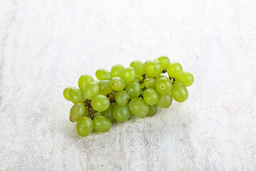 Ripe sweet green grape branch