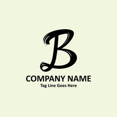 Unique logo design letter B on black background, Logo Design B Letter