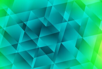 Light Green vector gradient triangles pattern.