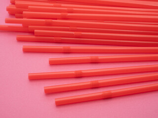 Colorful plastic straws