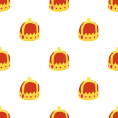 Crown pattern seamless background texture repeat wallpaper geometric vector
