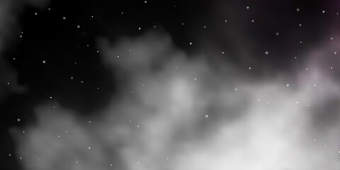 Dark Gray vector template with neon stars.
