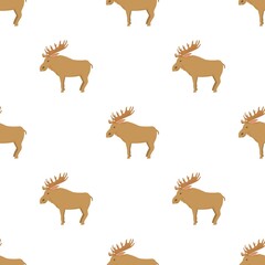 Elk pattern seamless background texture repeat wallpaper geometric vector