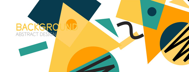 Abstract background with blocks, lines, geometric shapes. Techno or business concept for wallpaper, banner, background, landing page