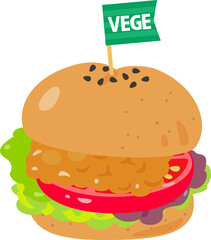 ベジタリアン向けのハンバーガー