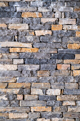 stone wall background, front view