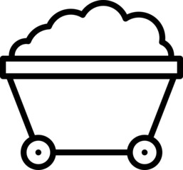 coal cart icon