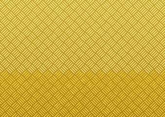 金色のツートンの算木崩し模様、和柄背景