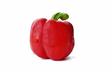 red paprika isolated on white