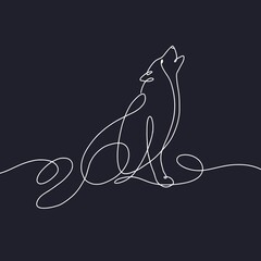 Wolf silhouette
