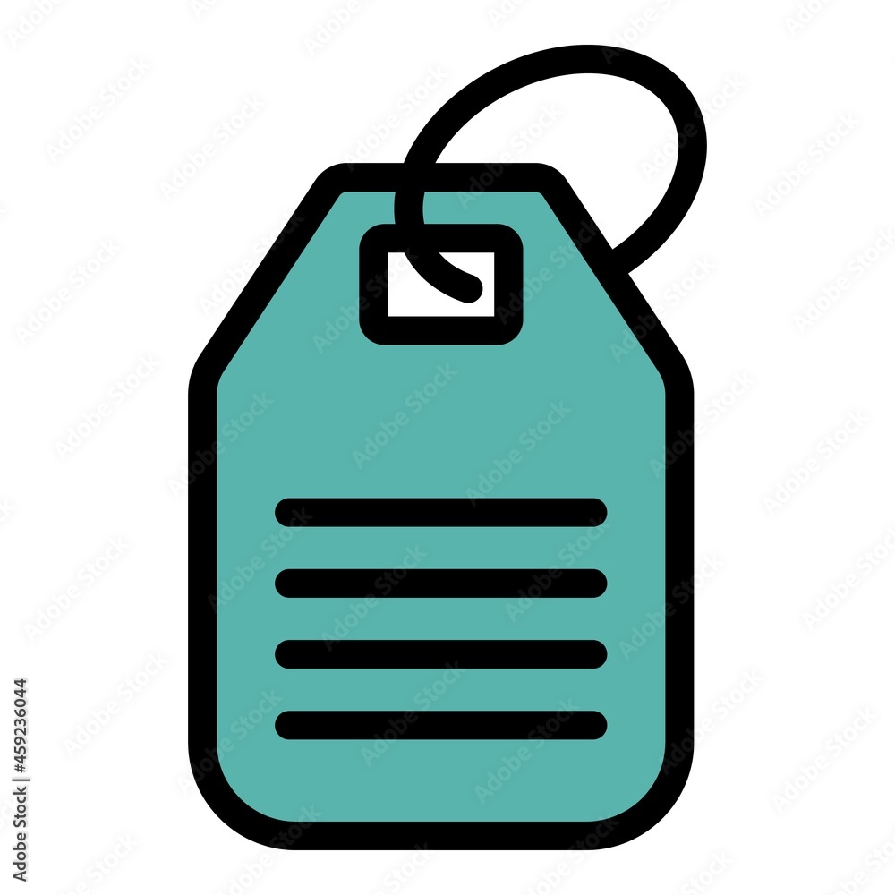 Poster keychain icon. outline keychain vector icon color flat isolated