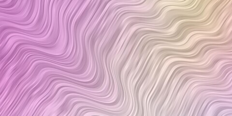 Light Pink, Yellow vector pattern with curved lines. Colorful illustration, which consists of curves. Pattern for booklets, leaflets.