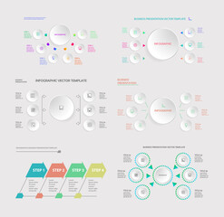 Infographics. Set of vector templates for business presentations.