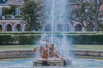 fountain of the royal palace of aranjuez ,madrid, spain, europe