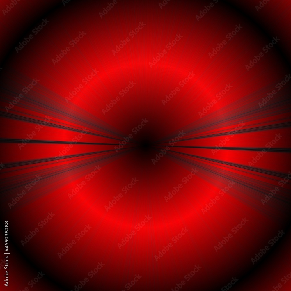 Aufkleber 3d circular glowing design in vivid red to black coloured gradient in unique creative style patterns