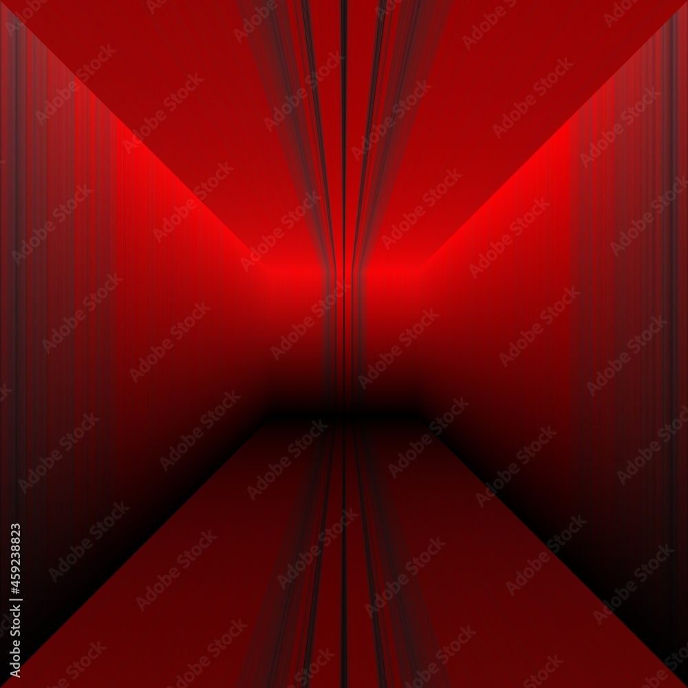 Poster repeating design in vivid red to black coloured gradient in unique glowing style patterns