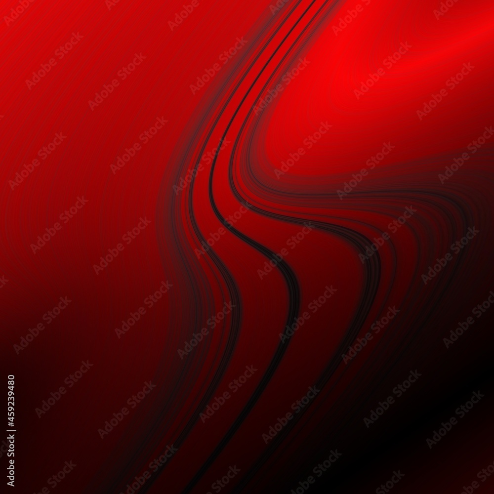 Poster long and winding road in vivid red to black coloured gradient in unique glowing style pattern with g