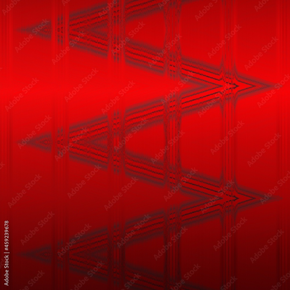 Poster repeating design in vivid red to black coloured gradient in unique glowing style patterns