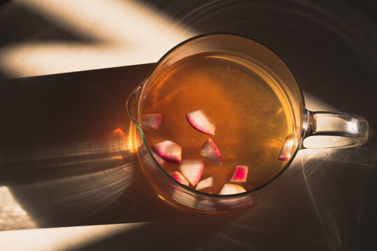 close up of a tea