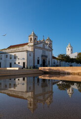 Fototapeta premium Morning view on the Santa Maria church downtown Lagos Portugal.