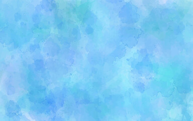 Obraz premium Watercolor background in blue and white painting with cloudy distressed texture grunge, soft fog or hazy lighting and pastel colors 
