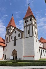 Fototapeta na wymiar Herrieden Münster Kirche St. Wunibald