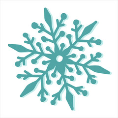Fototapeta premium Vector hand-drawn illustration. Snowflakes doodle for icons, illustrations, pattern, backgrounds and stickers.