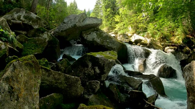 Landscape on the Amola Waterfalls - italy