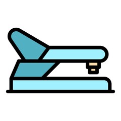 Retro hole punch icon. Outline retro hole punch vector icon color flat isolated