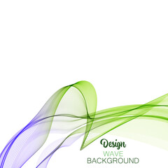 Obraz premium Abstract background with blue and green waves