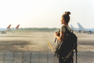young backpacker traveler looking for the next