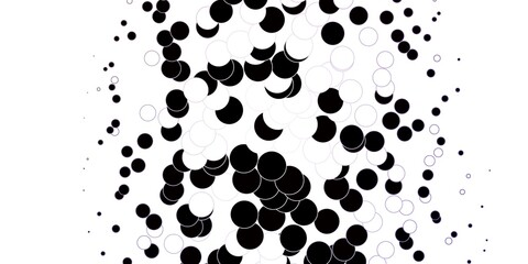 Dark Purple vector pattern with spheres. Abstract colorful disks on simple gradient background. Pattern for websites.