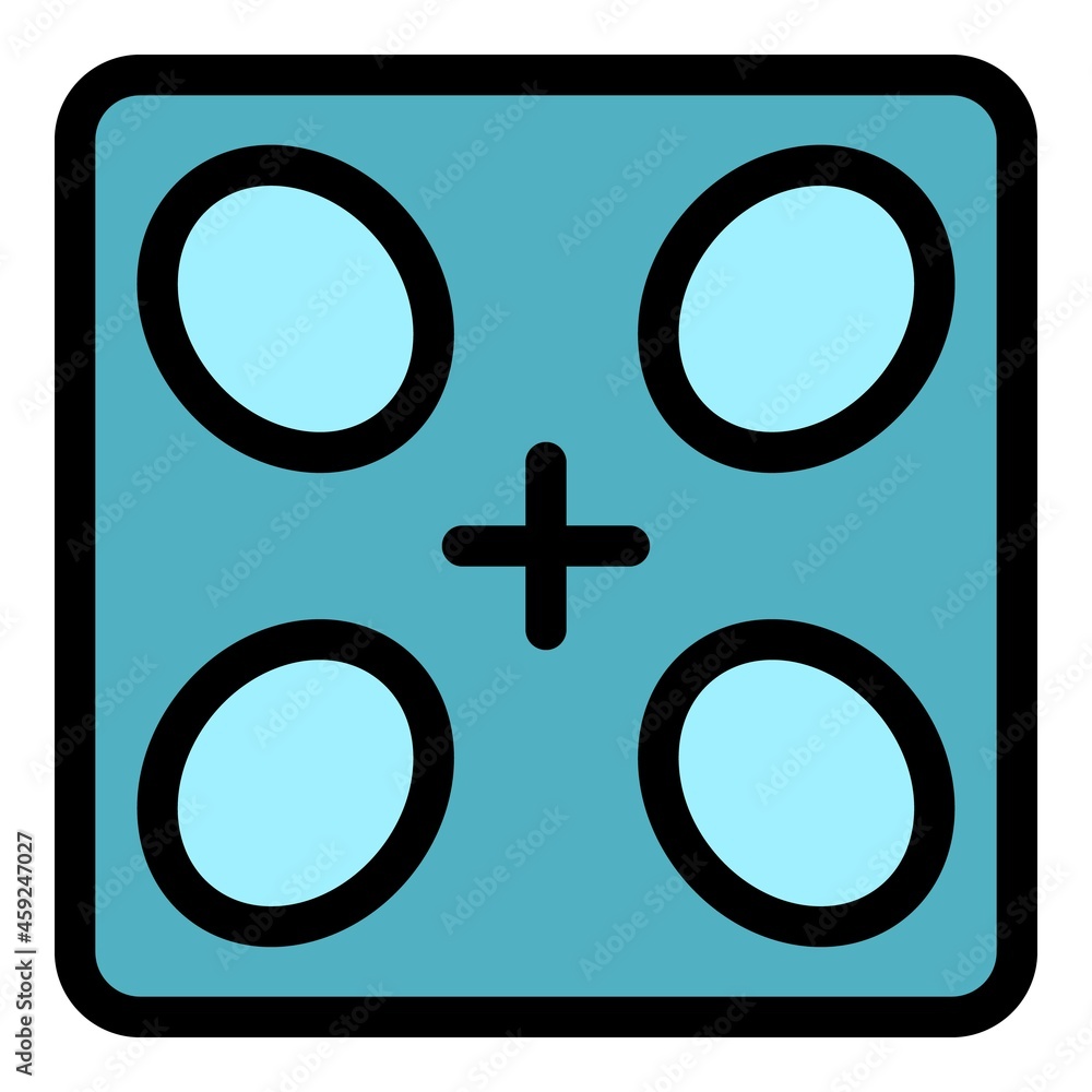 Poster technology smart scales icon. outline technology smart scales vector icon color flat isolated