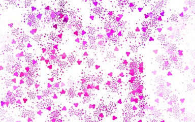 Light Pink vector pattern with random forms.