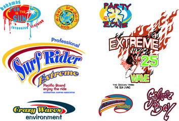 illustration of a set of labels